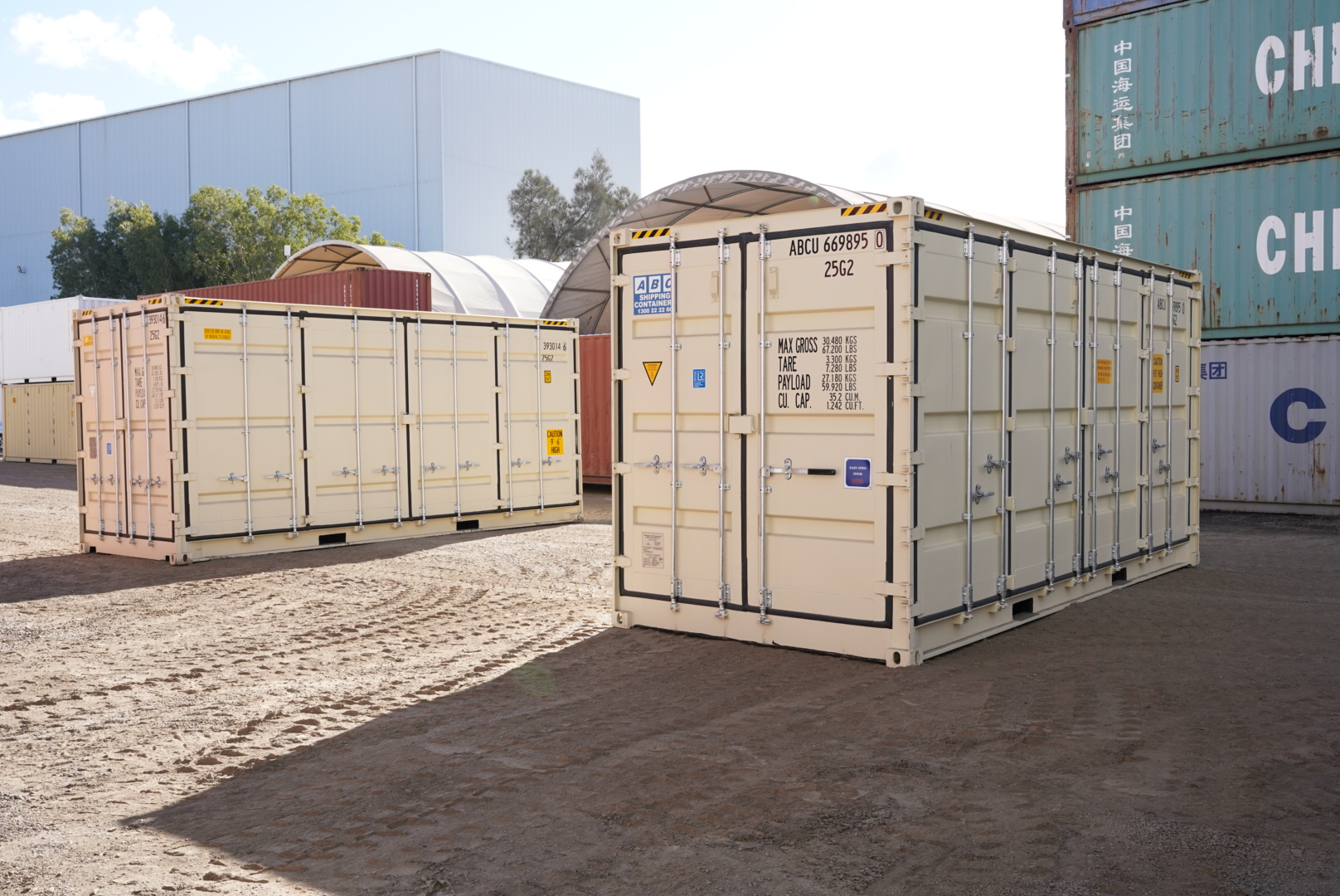 Side opening shipping containers