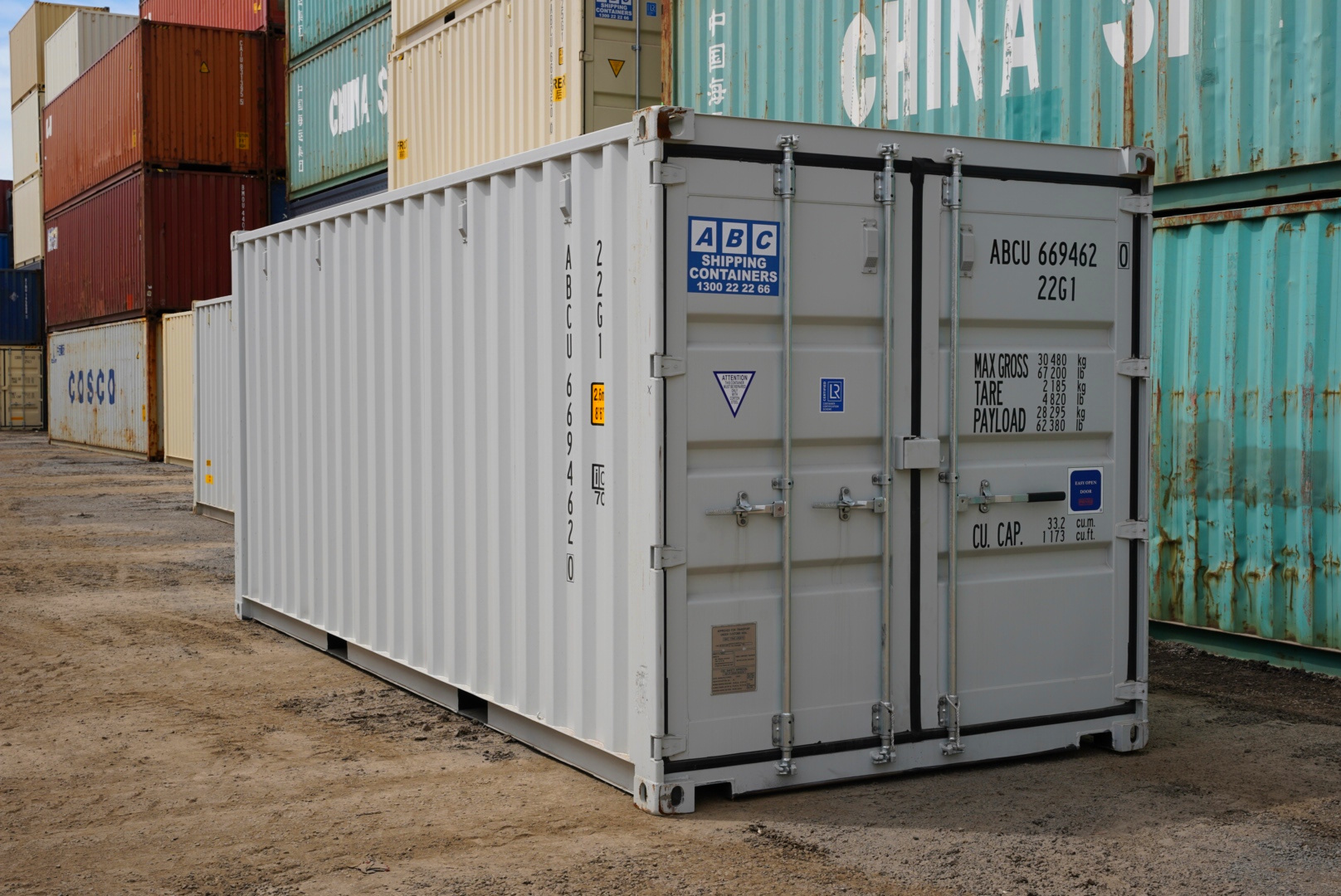 20ft gray general purpose shipping container